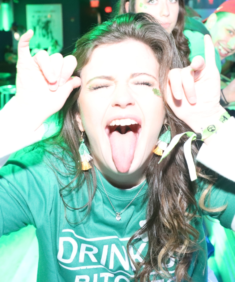 A couple dressed in halloween costumes at the best halloween bar crawl event